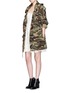 Figure View - Click To Enlarge - SAINT LAURENT - Button front tiered babydoll dress