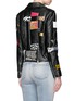 Back View - Click To Enlarge - SAINT LAURENT - Patchwork leather motorcycle jacket