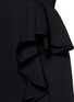 Detail View - Click To Enlarge - ALEXANDER MCQUEEN - Off-shoulder ruffle silk crepe dress