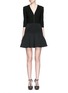 Main View - Click To Enlarge - ALEXANDER MCQUEEN - Hook-and-eye front cotton piqué dress