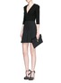 Figure View - Click To Enlarge - ALEXANDER MCQUEEN - Hook-and-eye front cotton piqué dress