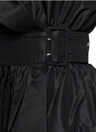 Detail View - Click To Enlarge - ALEXANDER MCQUEEN - Off-shoulder taffeta trench dress