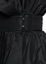 Detail View - Click To Enlarge - ALEXANDER MCQUEEN - Off-shoulder taffeta trench dress