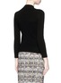 Back View - Click To Enlarge - ALEXANDER MCQUEEN - Glass crystal embellished cashmere sweater