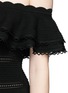 Detail View - Click To Enlarge - ALEXANDER MCQUEEN - Ruffle knit off-shoulder maxi dress