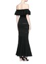 Back View - Click To Enlarge - ALEXANDER MCQUEEN - Ruffle knit off-shoulder maxi dress