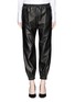 Main View - Click To Enlarge - ALEXANDER MCQUEEN - Tuxedo stripe leather track pants