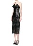 Figure View - Click To Enlarge - ALEXANDER MCQUEEN - Obi bow strapless leather top