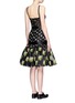 Back View - Click To Enlarge - ALEXANDER MCQUEEN - Bellflower jacquard sheer lace bustier dress