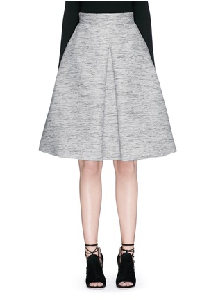 Main View - Click To Enlarge - ALEXANDER MCQUEEN - Inverted box pleat tweed flare skirt