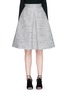 Main View - Click To Enlarge - ALEXANDER MCQUEEN - Inverted box pleat tweed flare skirt