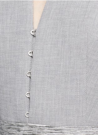 Detail View - Click To Enlarge - ALEXANDER MCQUEEN - Tweed skirt racerback pouf dress
