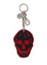 Main View - Click To Enlarge - ALEXANDER MCQUEEN - Leather skull keychain