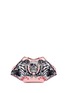 Back View - Click To Enlarge - ALEXANDER MCQUEEN - 'De Manta' tattoo embroidery satin clutch