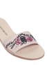 Detail View - Click To Enlarge - ALEXANDER MCQUEEN - Poppy skull embroidery slide sandals