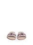 Front View - Click To Enlarge - ALEXANDER MCQUEEN - Poppy skull embroidery slide sandals