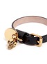 Detail View - Click To Enlarge - ALEXANDER MCQUEEN - Skull charm wrap leather bracelet