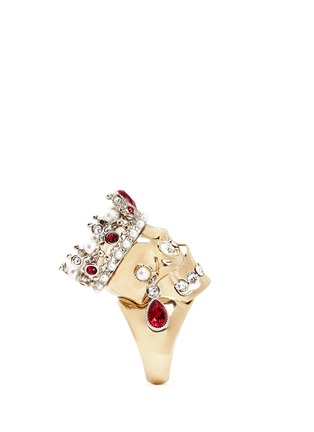 Detail View - Click To Enlarge - ALEXANDER MCQUEEN - Royal skull ring