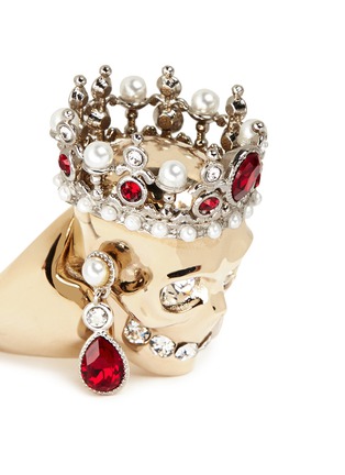 Detail View - Click To Enlarge - ALEXANDER MCQUEEN - Royal skull ring