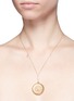 Detail View - Click To Enlarge - ANTIQUE LOCKETS - White quartz 14k gold chain round antique locket necklace