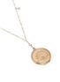 Figure View - Click To Enlarge - ANTIQUE LOCKETS - White quartz 14k gold chain round antique locket necklace