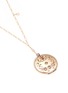 Figure View - Click To Enlarge - ANTIQUE LOCKETS - White quartz 14k gold floral round antique locket necklace