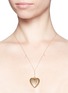 Detail View - Click To Enlarge - ANTIQUE LOCKETS - White quartz 14k gold chain heart antique locket necklace
