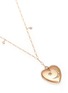 Figure View - Click To Enlarge - ANTIQUE LOCKETS - White quartz 14k gold chain heart antique locket necklace