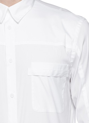 Detail View - Click To Enlarge - HELMUT LANG - Front yoke cotton poplin shirt