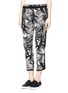 Front View - Click To Enlarge - ELIZABETH AND JAMES - 'Evelyna' palm tree print silk track pants
