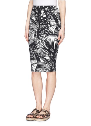 Front View - Click To Enlarge - ELIZABETH AND JAMES - 'Aisling' palm tree print pencil skirt