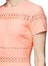Detail View - Click To Enlarge - ELIZABETH AND JAMES - 'Ari' lasercut stripe ponte dress
