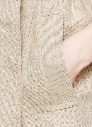 Detail View - Click To Enlarge - THEORY - 'Jiliya' linen burlap sleeveless coat