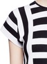 Detail View - Click To Enlarge - THEORY - 'Seblyn' contrast stripe cropped knit T-shirt