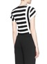 Back View - Click To Enlarge - THEORY - 'Seblyn' contrast stripe cropped knit T-shirt