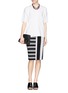 Figure View - Click To Enlarge - THEORY - 'Efersten' combo stripe knit pencil skirt
