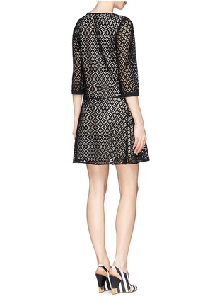 Back View - Click To Enlarge - SEE BY CHLOÉ - Eyelet lace drop waist dress