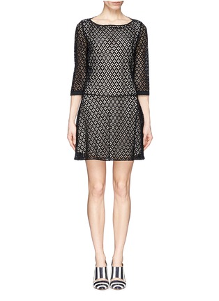 Main View - Click To Enlarge - SEE BY CHLOÉ - Eyelet lace drop waist dress