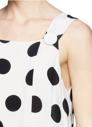 Detail View - Click To Enlarge - SEE BY CHLOÉ - Polka dot pleat crepe top