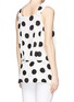 Back View - Click To Enlarge - SEE BY CHLOÉ - Polka dot pleat crepe top