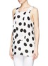 Front View - Click To Enlarge - SEE BY CHLOÉ - Polka dot pleat crepe top