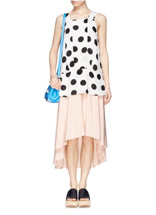 Figure View - Click To Enlarge - SEE BY CHLOÉ - Polka dot pleat crepe top