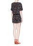 Back View - Click To Enlarge - SEE BY CHLOÉ - Heart print georgette V-neck playsuit