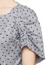Detail View - Click To Enlarge - SEE BY CHLOÉ - Fil coupé jacquard ruche sleeve top
