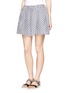 Front View - Click To Enlarge - SEE BY CHLOÉ - Fil coupé jacquard cotton poplin skirt