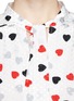 Detail View - Click To Enlarge - SEE BY CHLOÉ - Ribbon neck heart print blouse