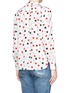 Back View - Click To Enlarge - SEE BY CHLOÉ - Ribbon neck heart print blouse