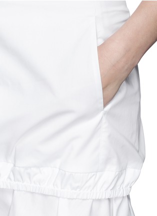 Detail View - Click To Enlarge - SEE BY CHLOÉ - Ruffle hem cotton poplin skirt