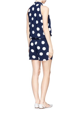 Back View - Click To Enlarge - SEE BY CHLOÉ - Polka dot halter neck romper