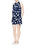 Front View - Click To Enlarge - SEE BY CHLOÉ - Polka dot halter neck romper